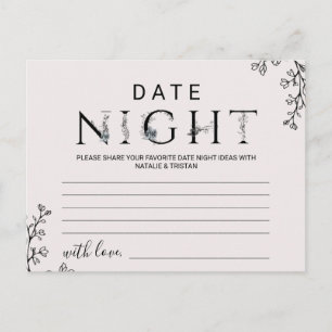 Florale Typografie Date Night Ideale Karten