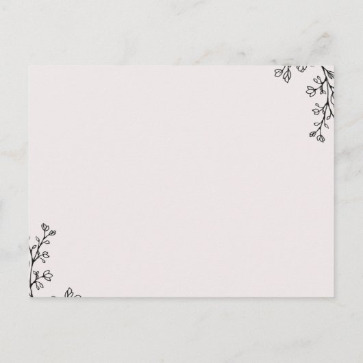 Florale Typografie Date Night Ideale Karten (Rückseite)