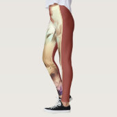 Florale und dunkelrote Leggings (Links)