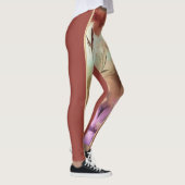 Florale und dunkelrote Leggings (Rechts)