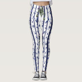 Florale und Streifen Leggings (Vorderseite)