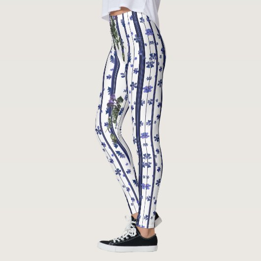 Florale und Streifen Leggings (Links)