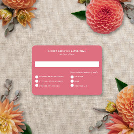 Florale Unschärfe Moderne Elegante Sommer-Herbst-H RSVP Karte