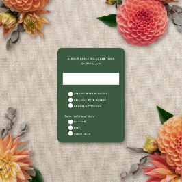 Florale Unschärfe Moderne Elegante Sommer- und Her RSVP Karte