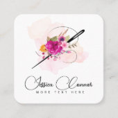 Florale Visitenkarte für die Aquarellnadeln (Vorderseite)