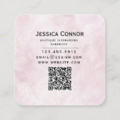 Florale Visitenkarte für die Aquarellnadeln (Rückseite)