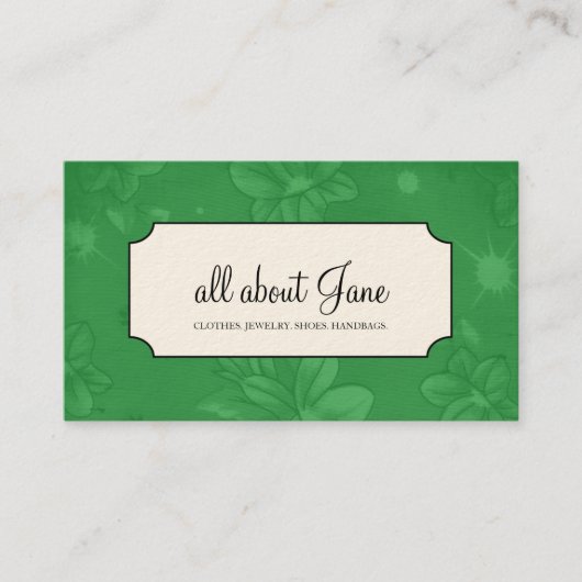 Florale Visitenkarten Visitenkarte (Vorderseite)