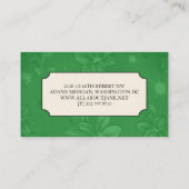 Florale Visitenkarten Visitenkarte (Rückseite)