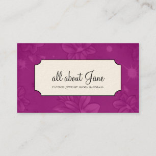 Florale Visitenkarten Visitenkarte