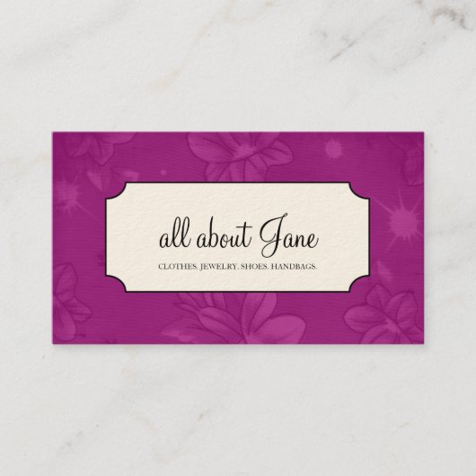 Florale Visitenkarten Visitenkarte (Vorderseite)