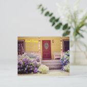 Florale Vorderseite Veranda Postkarte (Stehend Vorderseite)
