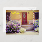 Florale Vorderseite Veranda Postkarte (Vorne/Hinten)