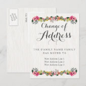 Florale Wälder Änderung der Adresse Postkarte (Vorne/Hinten)