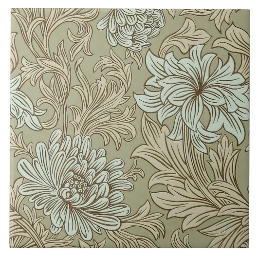 Florale Wand Deco Art Nouveau Wilhelm Tell Fliese (Vorderseite)