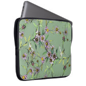 Florale Wasserfarbe: Grünes, nahtloses Muster Laptopschutzhülle (Vorne Rechts)