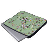 Florale Wasserfarbe: Grünes, nahtloses Muster Laptopschutzhülle (Vorne Knopf)