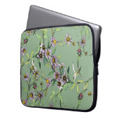 Florale Wasserfarbe: Grünes, nahtloses Muster Laptopschutzhülle (Vorderseite Links)