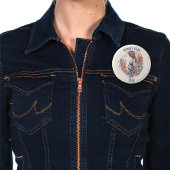 Florale Wasserfarbe in Erwartung, dass Mami Button