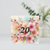 Florale Wasserfarbe in sanften Pastellfarben Einladung (Stehend Vorderseite)