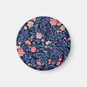 Florale Wasserfarbe, nahtloses Muster, Stoffdesign Magnet