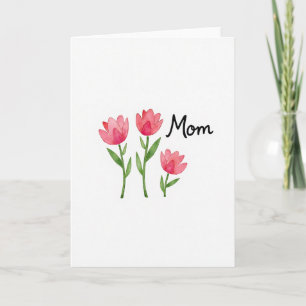 Florale Wasserfarbkarte für Mama Karte