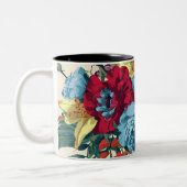 Florale Watercolor Monogram Delight Zweifarbige Tasse (Links)