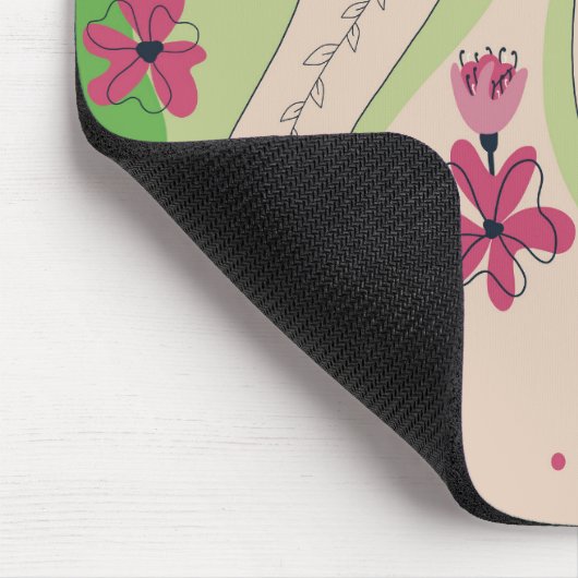 Florale Wellen Mousepad (Ecke)