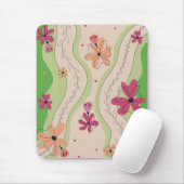 Florale Wellen Mousepad (Mit Mouse)