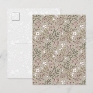 Florale Wiesen-Träume Wildblumen-Botanik-Art Postkarte