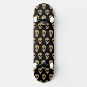 Florale Zuckerschädel Dia de los Muertos Skateboard