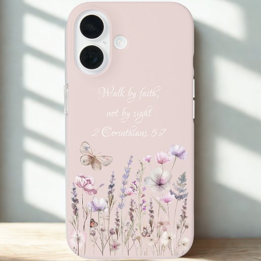 Floraler Bibelvers Case-Mate iPhone Hülle
