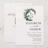 Floraler Bogen | Baumhochzeit Einladung (Vorne/Hinten)