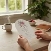 Floraler Bogen Website QR-Code in einem Einladung