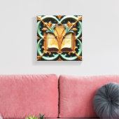 Floraler Codex Leinwanddruck (Insitu (Wohnzimmer))