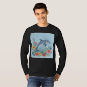 Floraler Delfin T-Shirt (Vorne ganz)