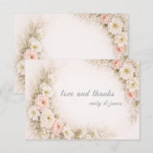 Floraler Editorials-Bouquet Save-the-Date-Karten Dankeskarte (Vorne/Hinten)