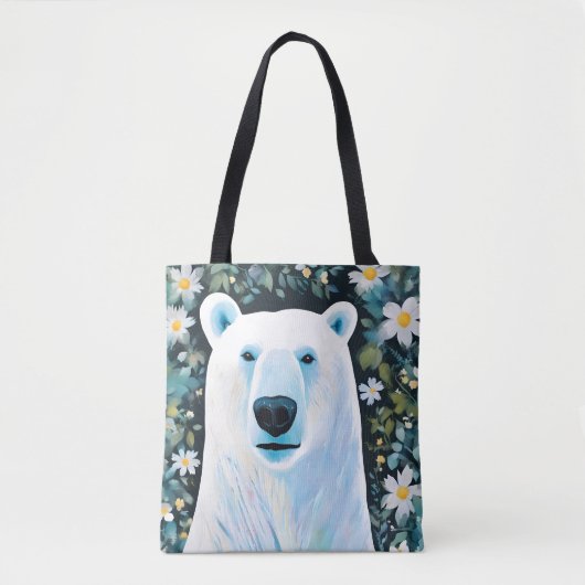 Floraler Eisbär Tasche (Vorderseite)