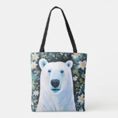 Floraler Eisbär Tasche (Rückseite)