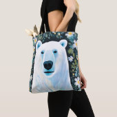 Floraler Eisbär Tasche (Von Nahem)