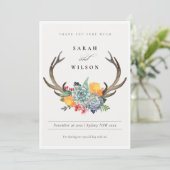 FLORALER ERFOLG ANTLER BOHEMISCHE ALLURE DANKE (Stehend Vorderseite)