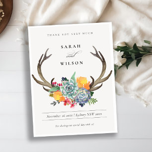 FLORALER ERFOLG ANTLER BOHEMISCHE ALLURE DANKE