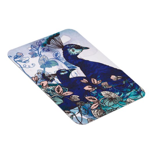 Floraler Hintergrund mit Friedenstruppen Magnet (Rechte Seite)