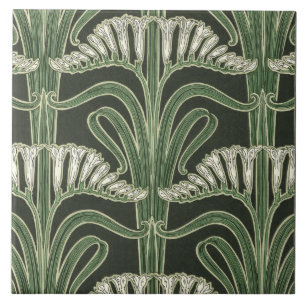 Floraler Jugendstil-Entwurf Fliese