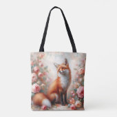 Floraler Rotfuchs im Rosengarten Einkaufstasche Tasche (Rückseite)