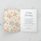 Floraler Seestern-Geburtstag Karte (Innenseite)