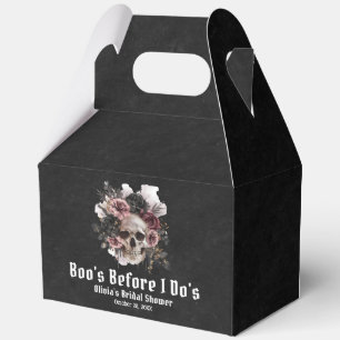 Floraler Totenkopf Boo's Before I Do's Brautparty Geschenkschachtel