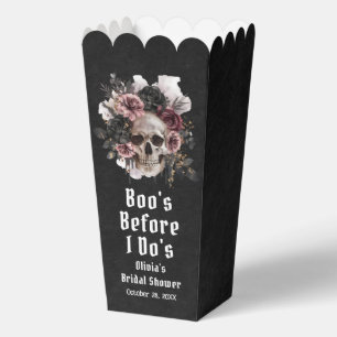 Floraler Totenkopf Boo's Before I Do's Brautparty Geschenkschachtel
