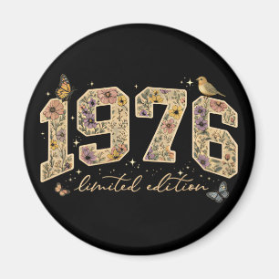 Florales 50. Geburtstags-Limited-Edition 1976 Magnet