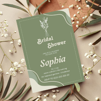 florales 70er-Jahre RETRO groovy Hippie-JUNGGESELL Einladung