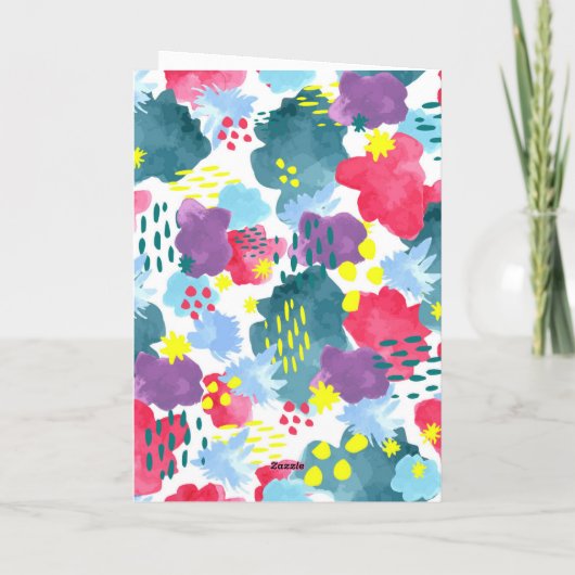 Florales Abstrakt  Karte (Rückseite)